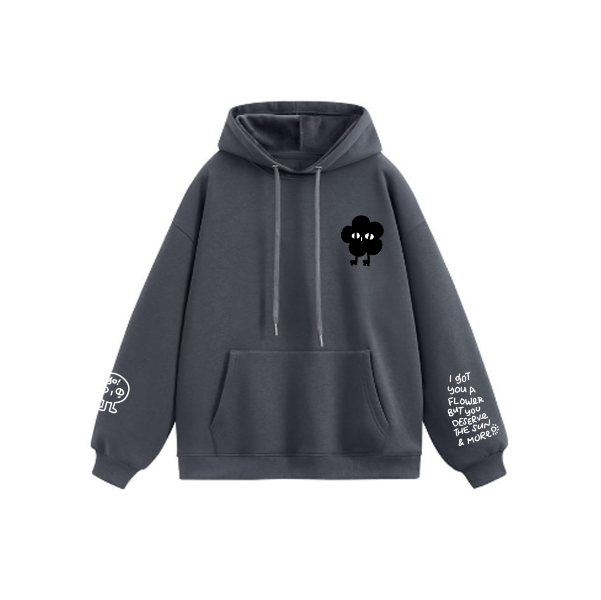 UKIUKI: Screenprinted thick hoodie-2