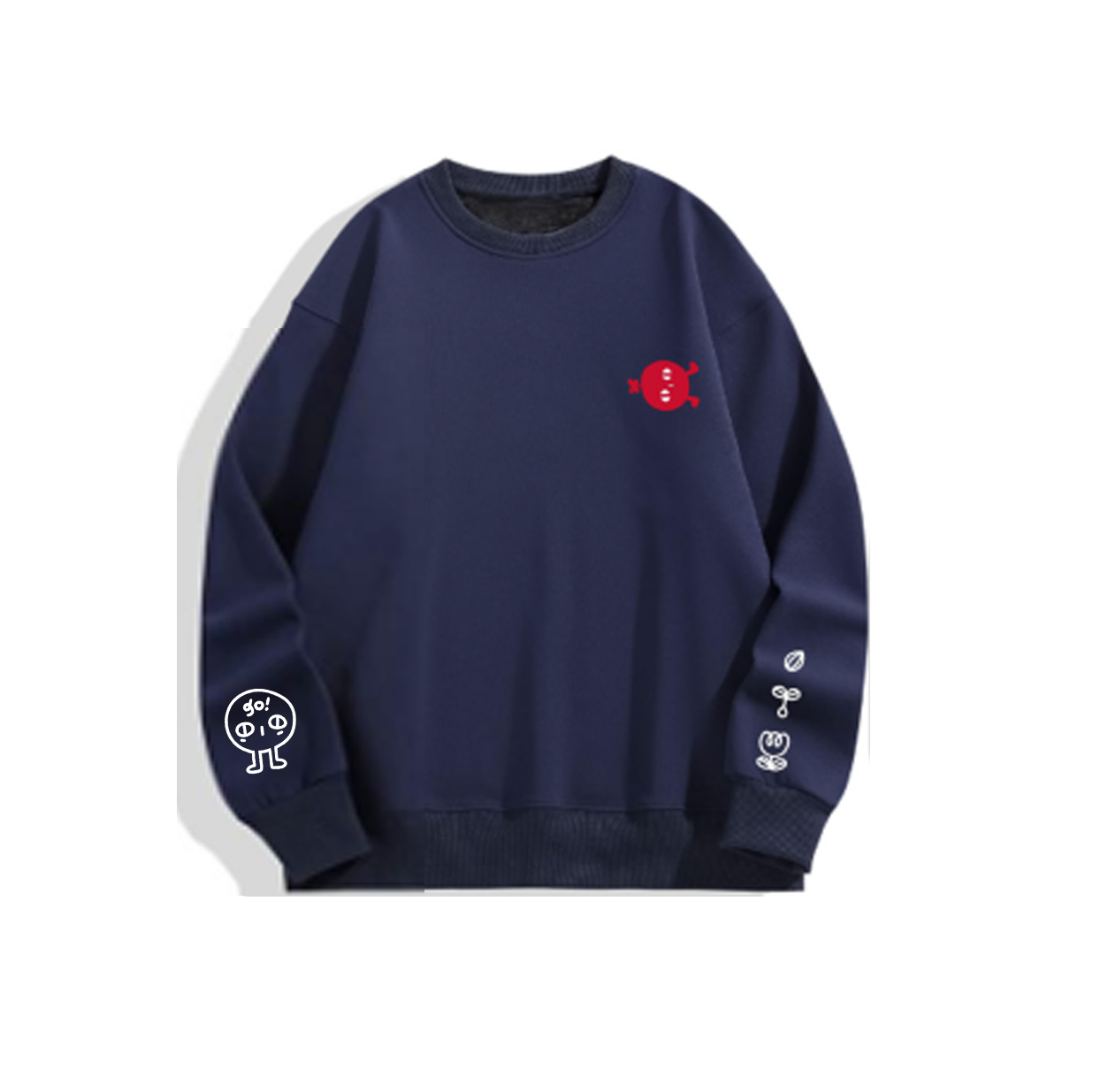 PANPAN: Embroidered long-sleeve thick sweater-2