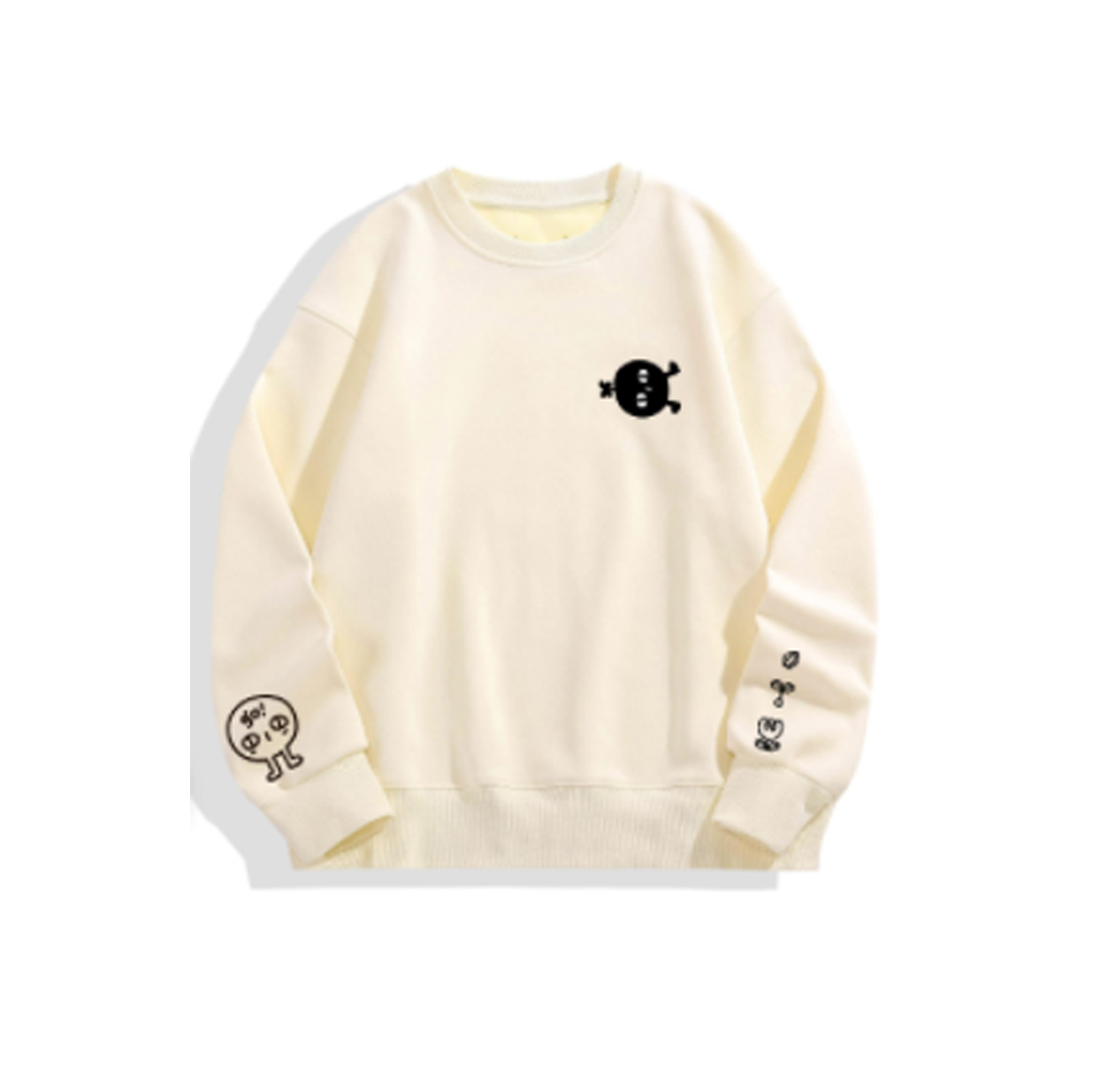 PANPAN: Embroidered long-sleeve thick sweater-4