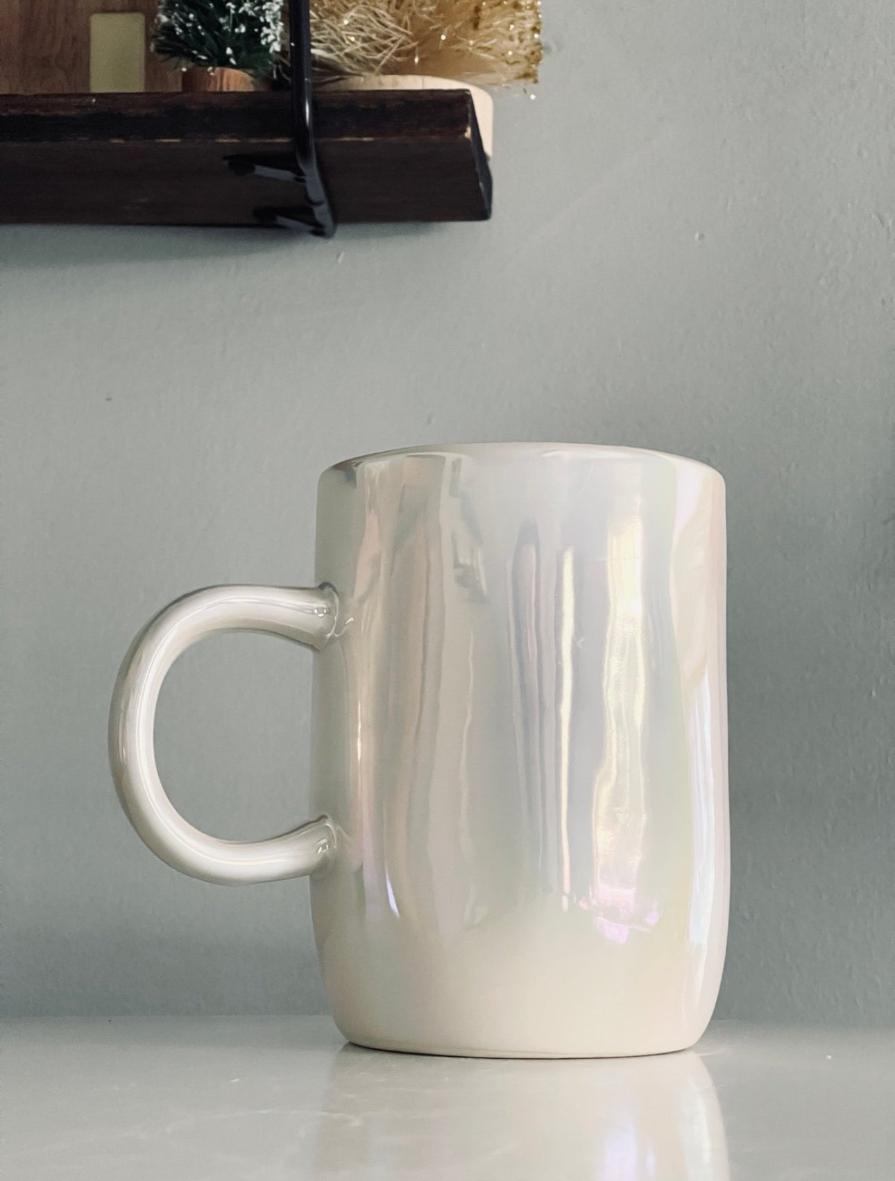 Rae Dunn by Magenta, Rainbow Iridescent Noel Holiday Coffee Mug