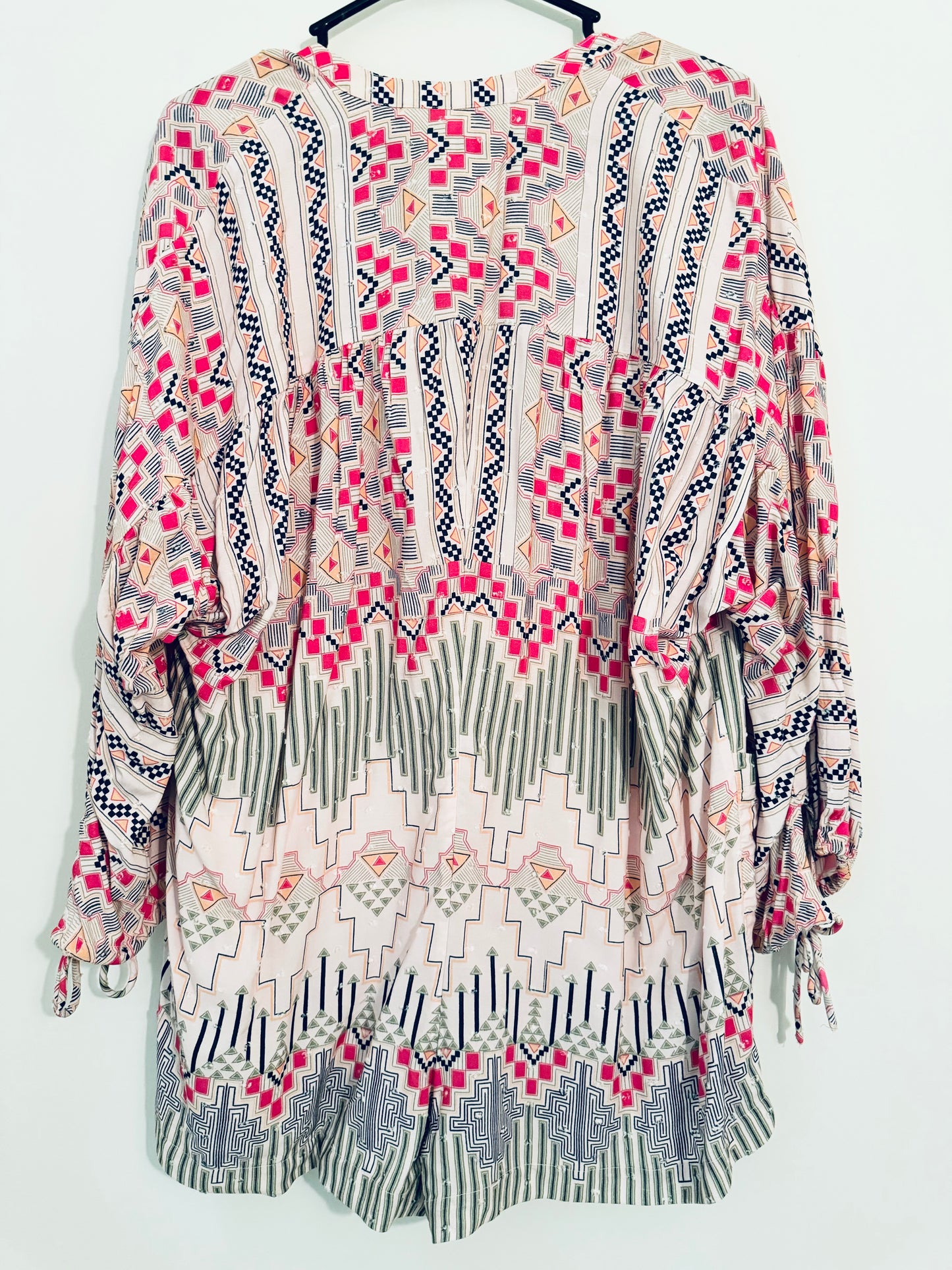 Anthropologie, Casual Sleep Romper Tribal Print Size XSmall