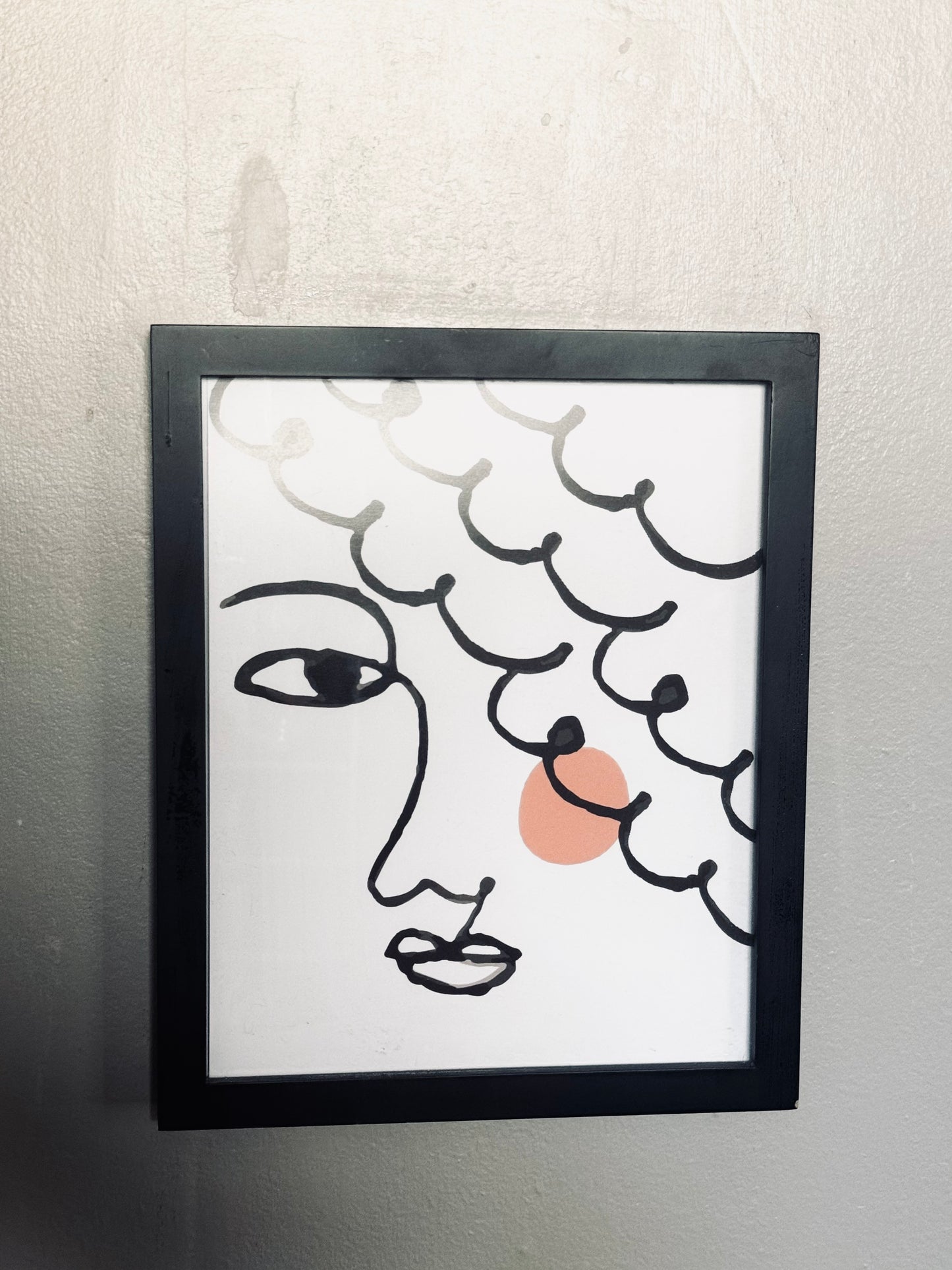 Day Dreaming Woman Framed Poster, A Blend of Abstract Beauty and Dreamy Elegance