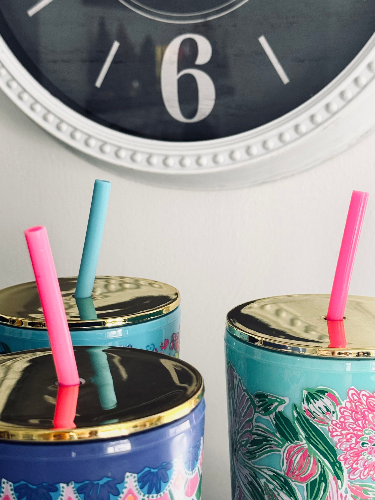 Lilly Pulitzer, Insulated Tumbler Lid & Straw, 24Oz Travel Cup, Style Coming In Hot