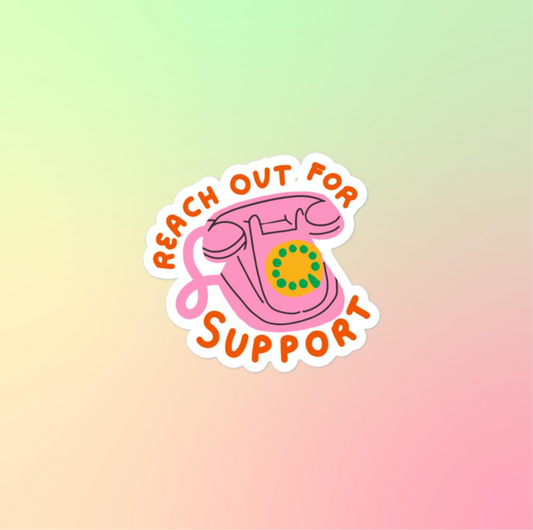 Reach Out For Support Bubble Sticker