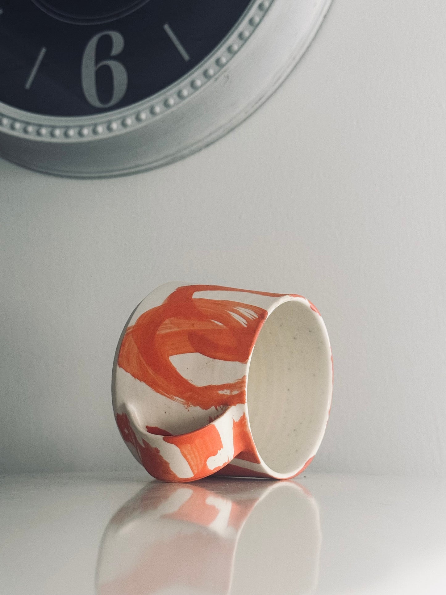 Ceramics & Theory, Orange Abstract F That Short Coffee Mug