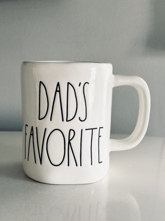 Rae Dunn by Magenta, Ceramic Dad’s Favorite Coffee Mug Kitchen Accents