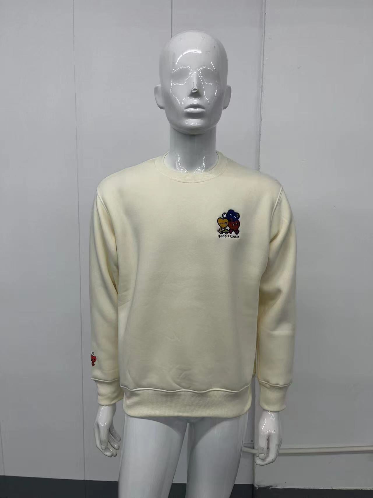 YUUJIN: Embroidered long-sleeve thick sweater-3