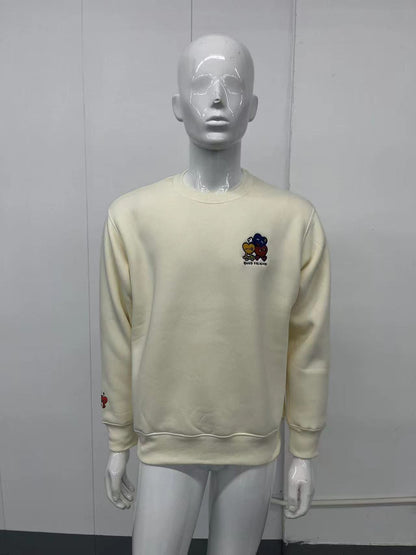 YUUJIN: Embroidered long-sleeve thick sweater-3