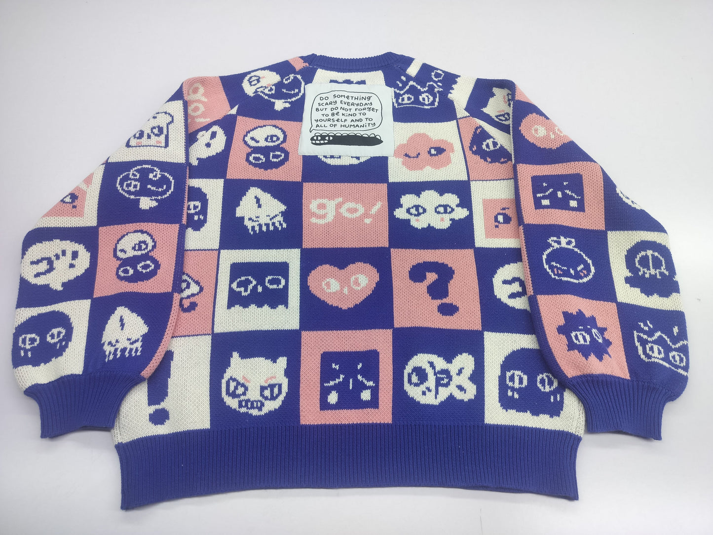 SHINYUU: Thick knit jacquard sweater-3