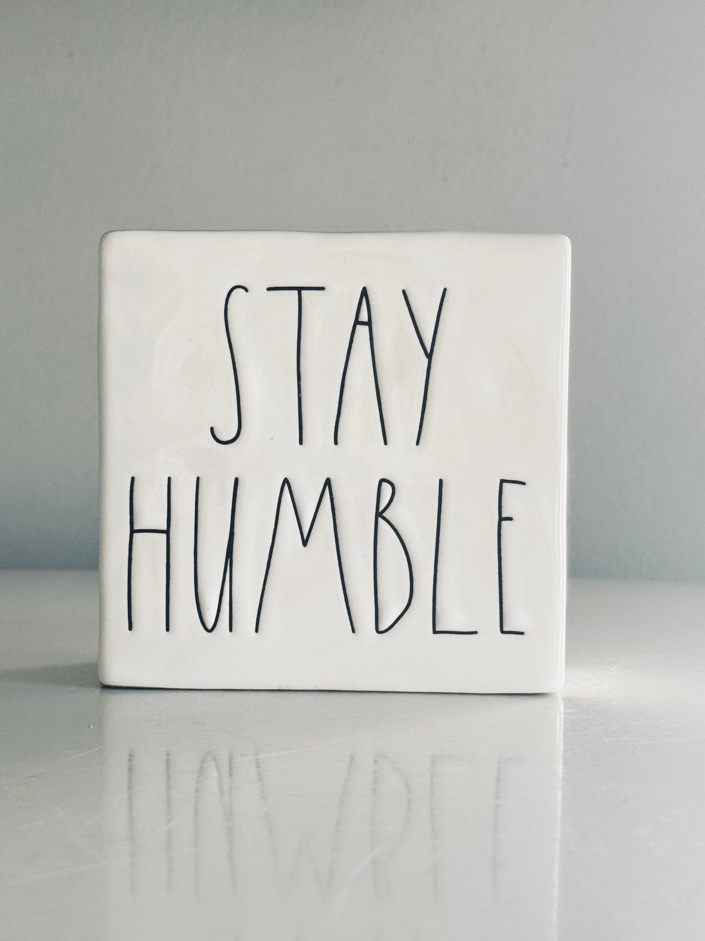 Rae Dunn by Magenta, Stay Humble Be Kind Office Square Decor Block