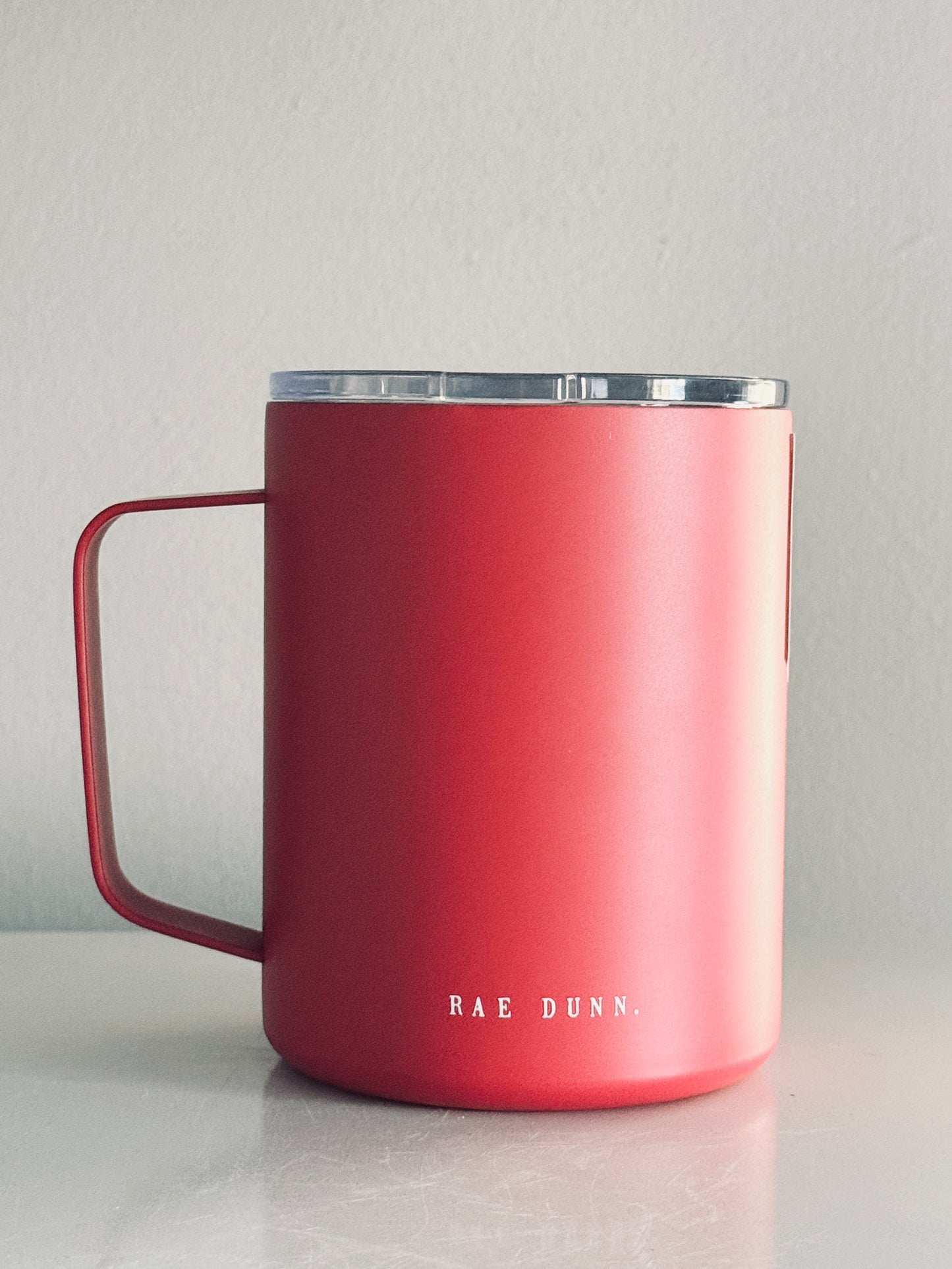 Rae Dunn by Magenta, Red Stainless Steel Noel Cold Beverage Tumbler with Handle