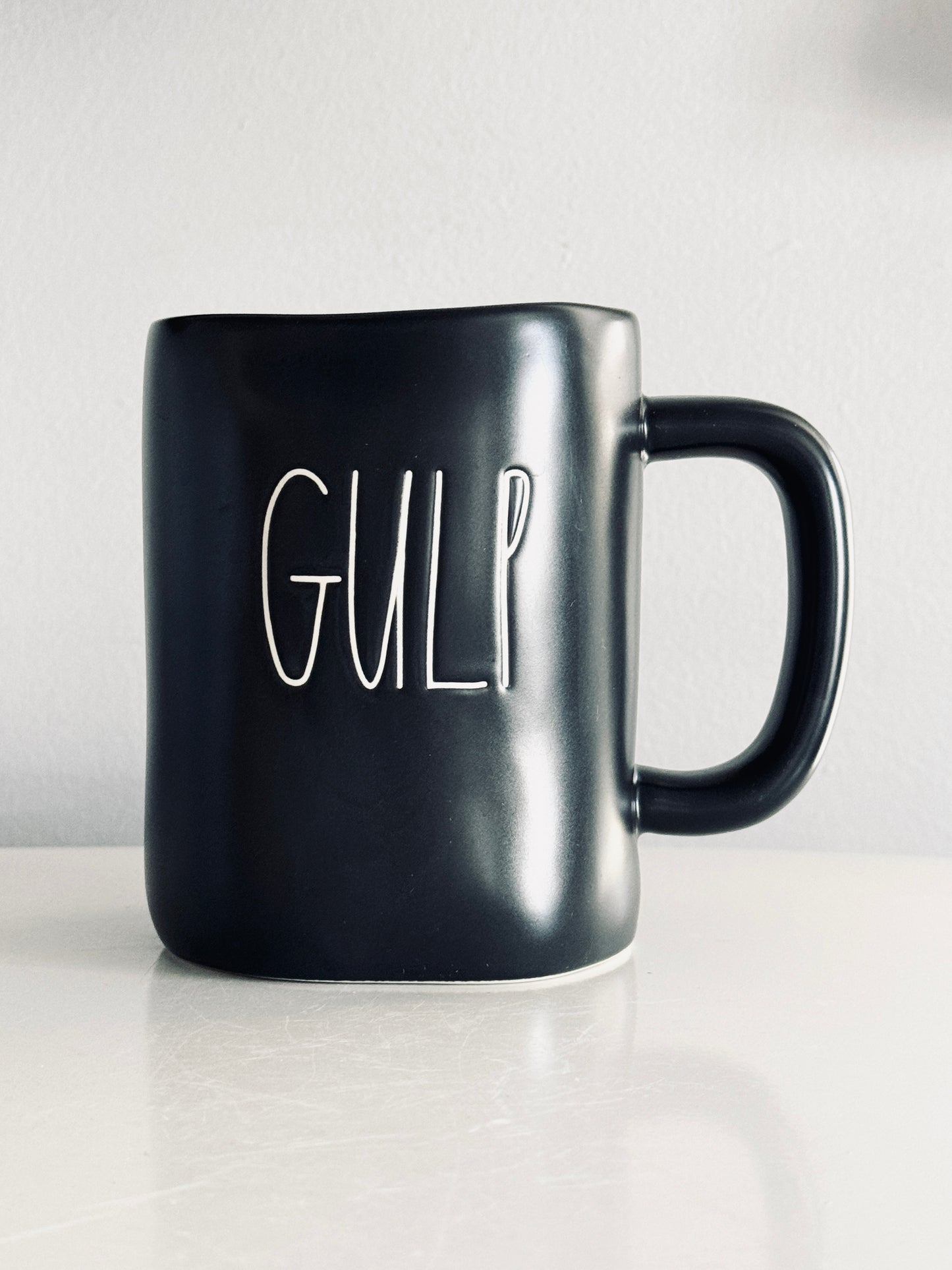 Rae Dunn by Magenta, Matte Black Gulp Coffee Mug Kitchen Accents