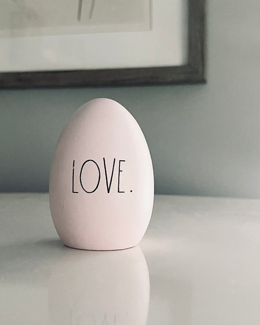 Rae Dunn by Magenta, Easter Egg Home Decor LOVE, Pink