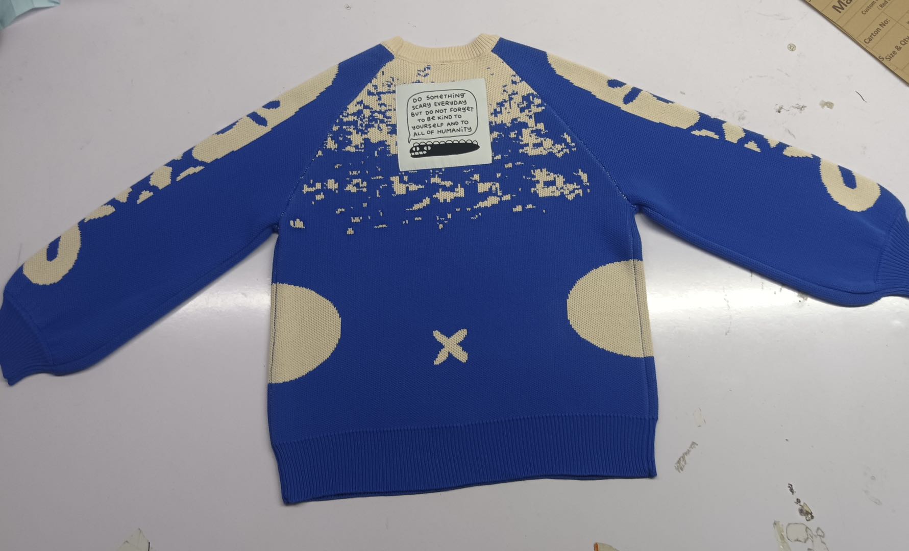 AKUMA: Thick knit jacquard sweater-3
