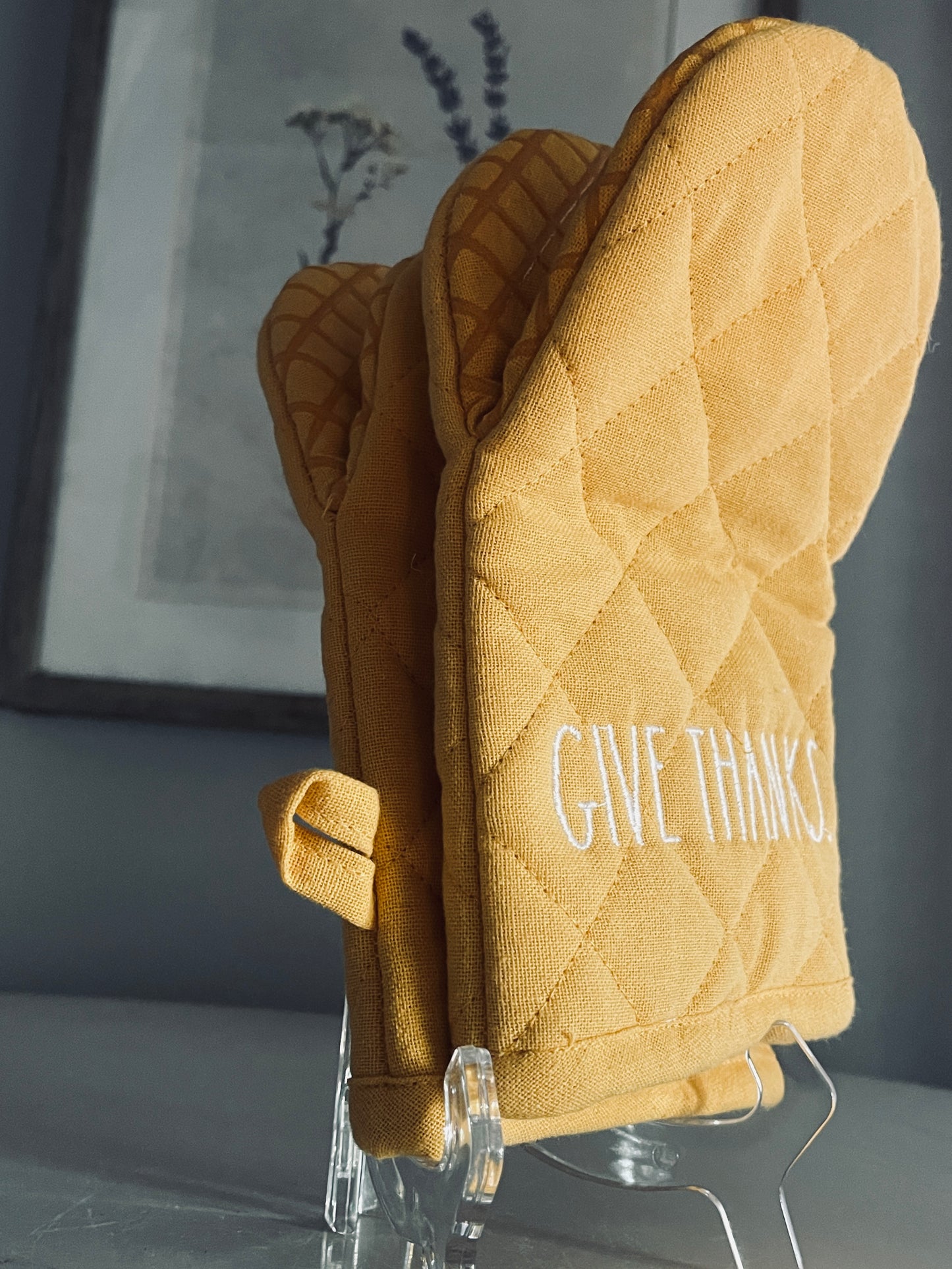 Rae Dunn by Magenta, Give Thanks Oven Mitt Set