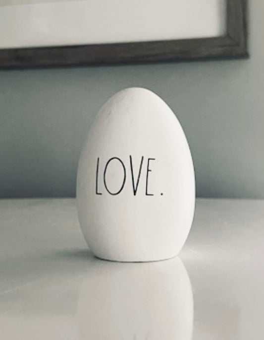 Rae Dunn by Magenta, Easter Egg Home Decor LOVE, White