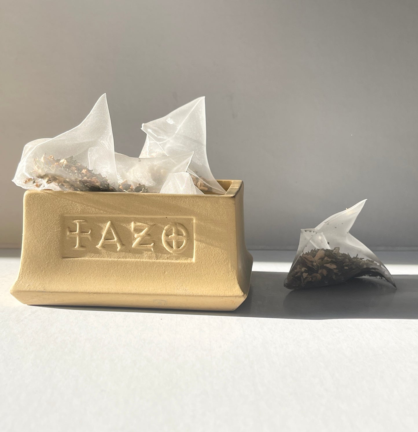 Vintage Tazo Tea, Teabag Holder in Yellow