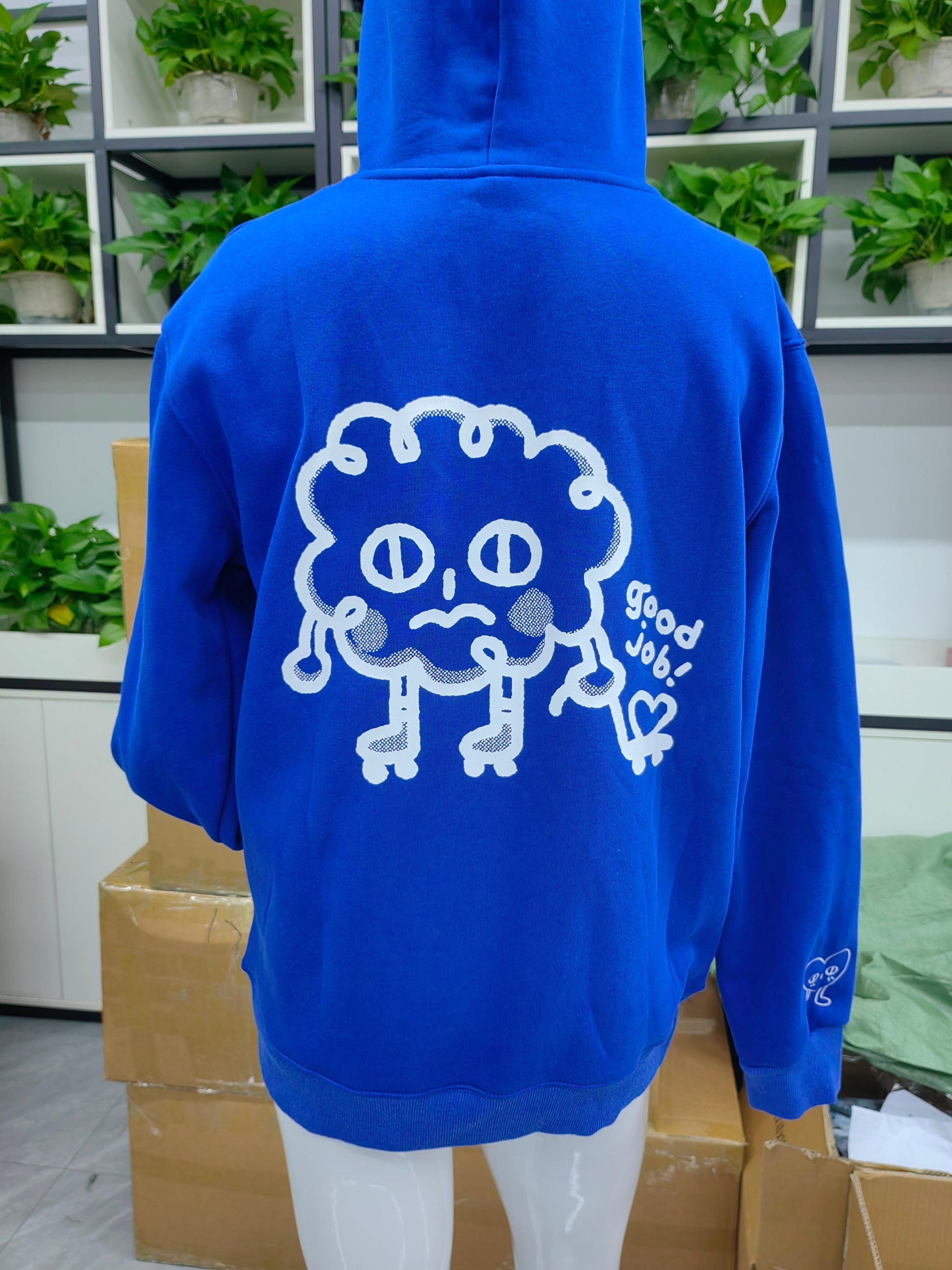 SHINZOU: Embroidered thick hoodie-2