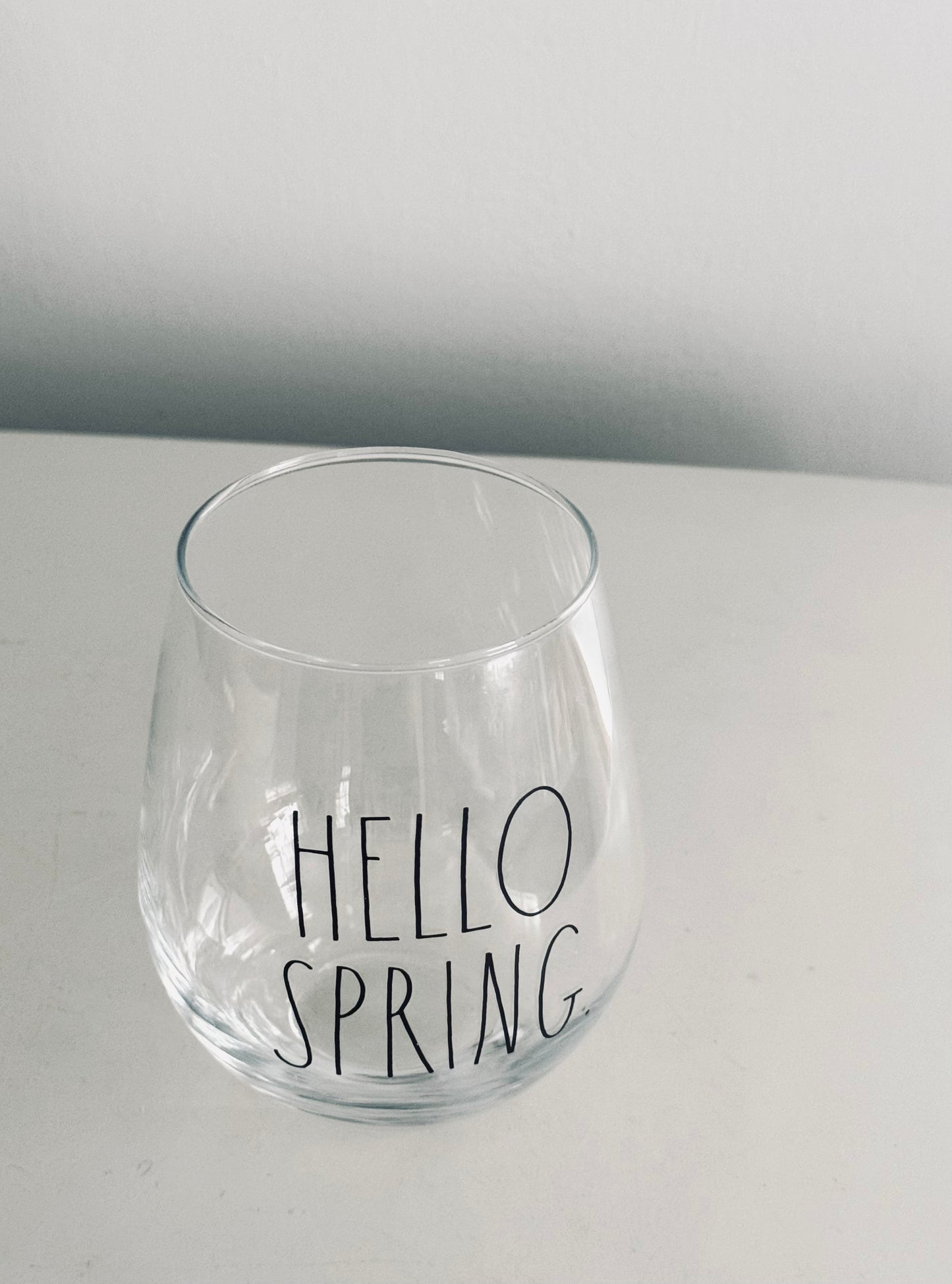 Rae Dunn by Magenta, Etched Hello Spring Wine Glass Kitchen Accents