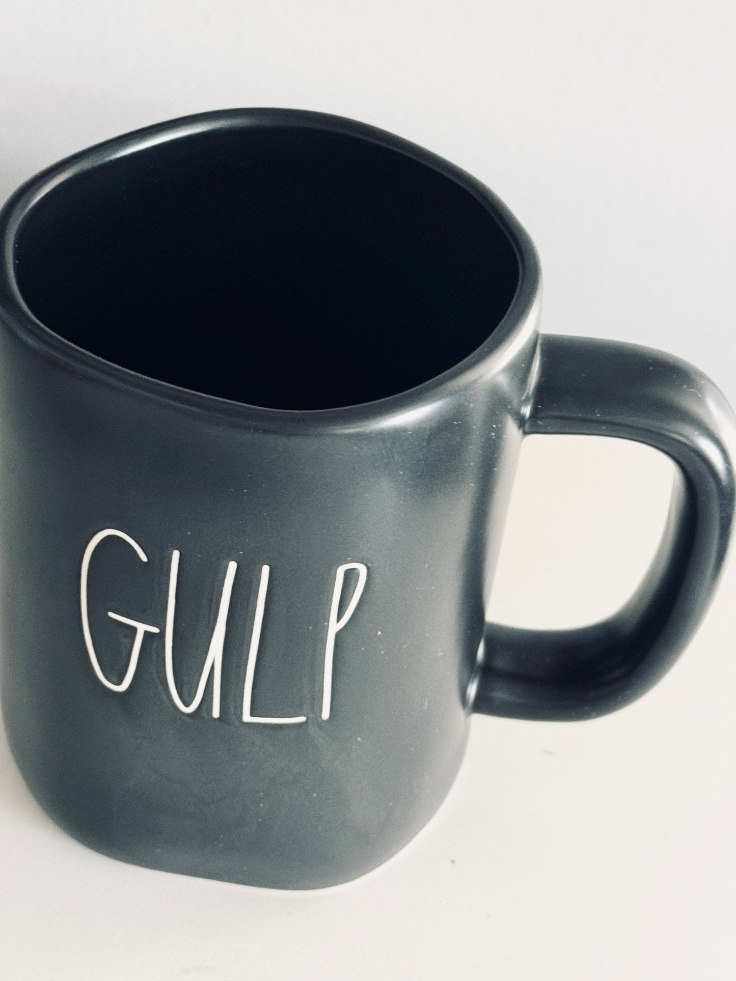 Rae Dunn by Magenta, Matte Black Gulp Coffee Mug Kitchen Accents