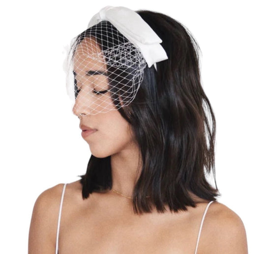 Kristin Ess, The Veil Elegant Headband in Bright White