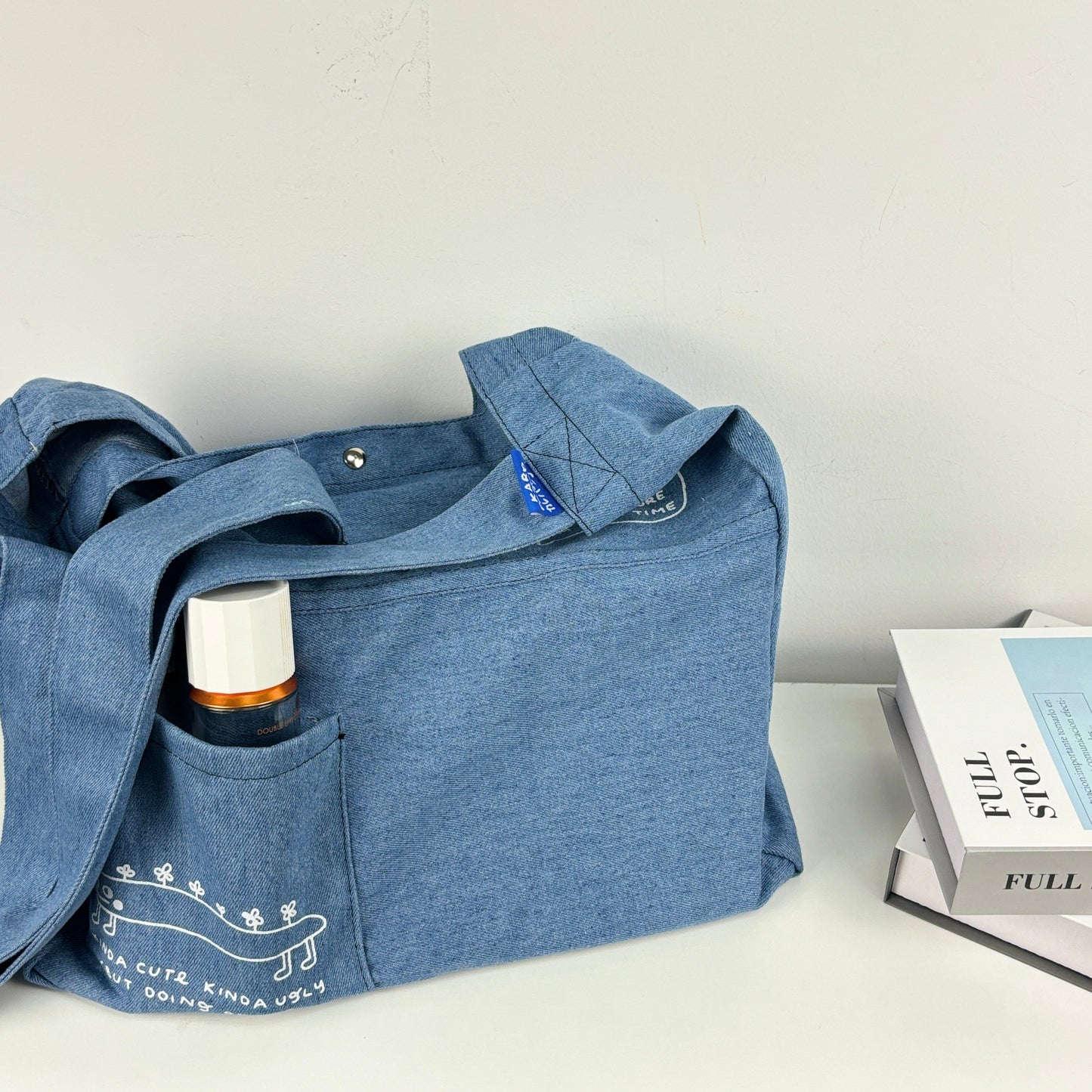 KAUBOII: Large denim tote bag-1