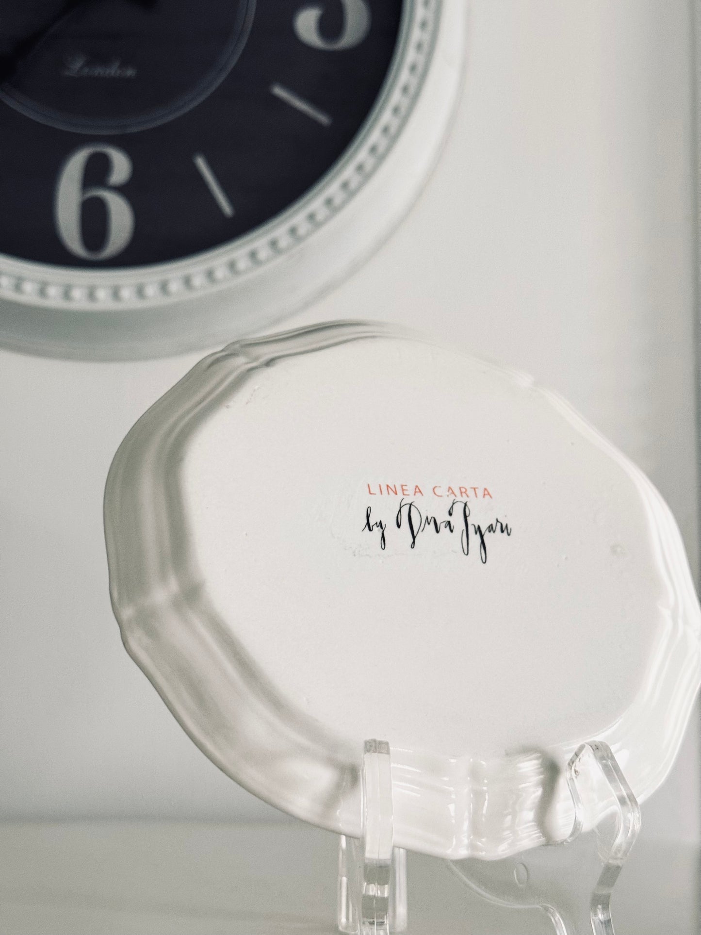 Linea Carta by Dina Pyari, Letter B Plate, Bon Voyage, by Anthropologie Serving Platter Home Accent