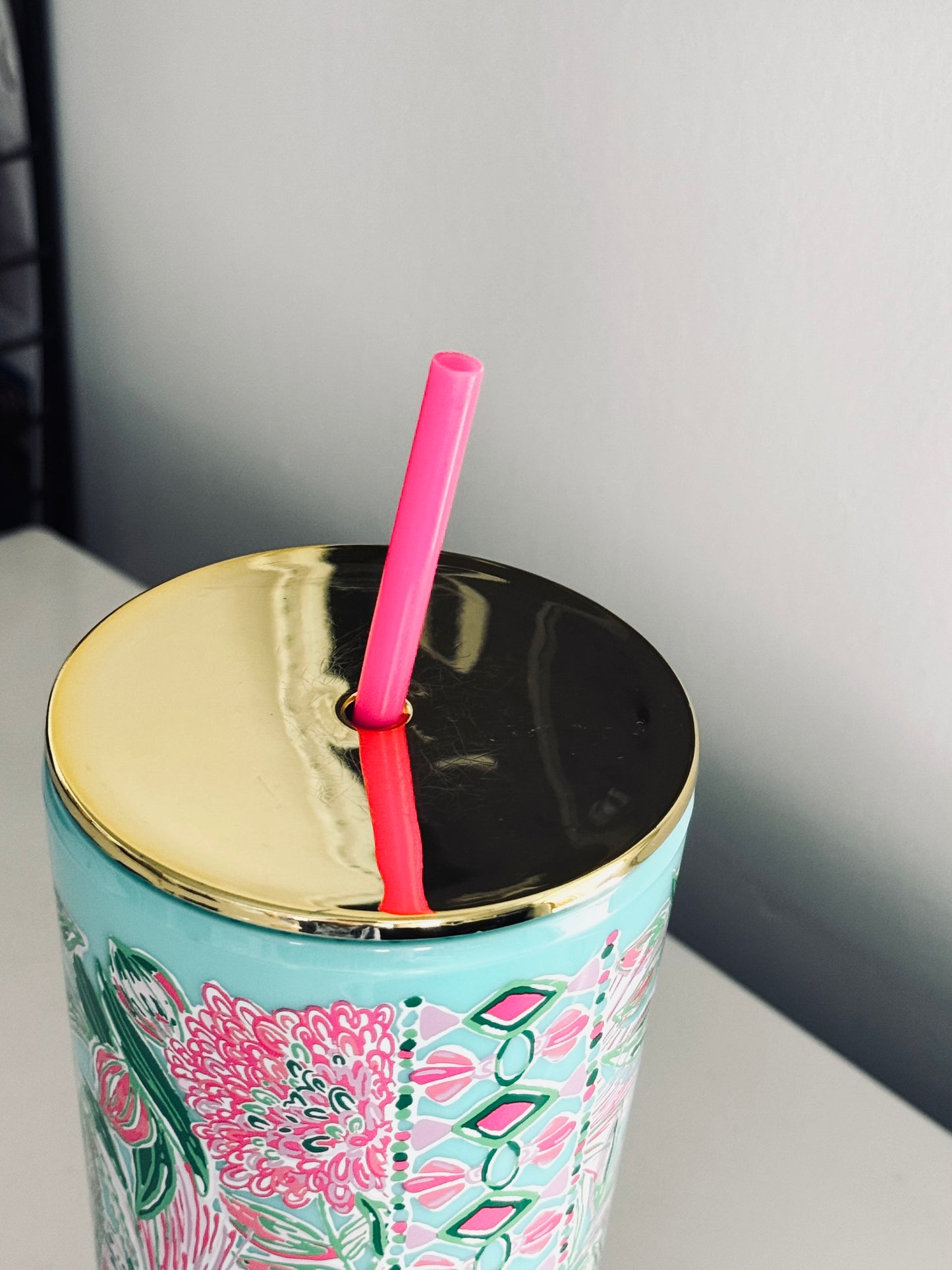 Lilly Pulitzer, Insulated Tumbler Lid & Straw, 24Oz Travel Cup, Style Coming In Hot