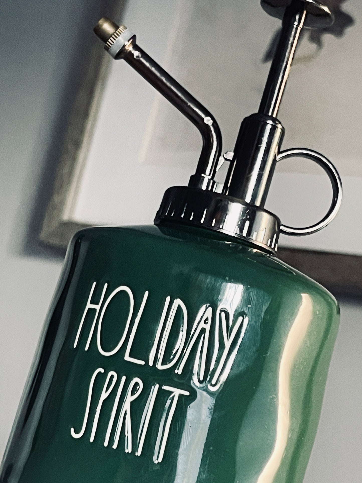 Rae Dunn by Magenta, Olive Green Holiday Spirit Plant Sprayer