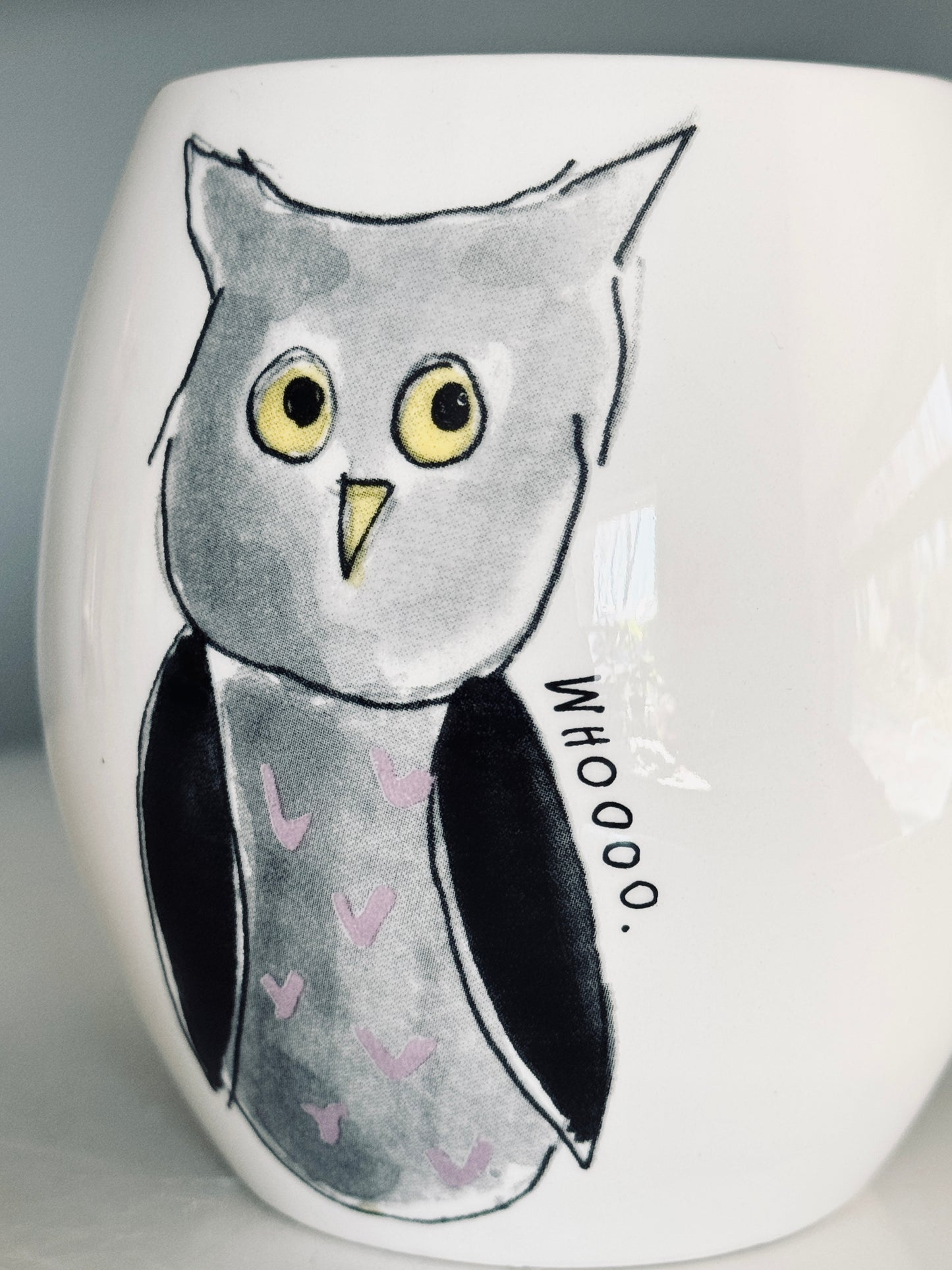 Rae Dunn by Magenta, Be Whooo You Are Ceramic Coffee Mug with Owl Icon