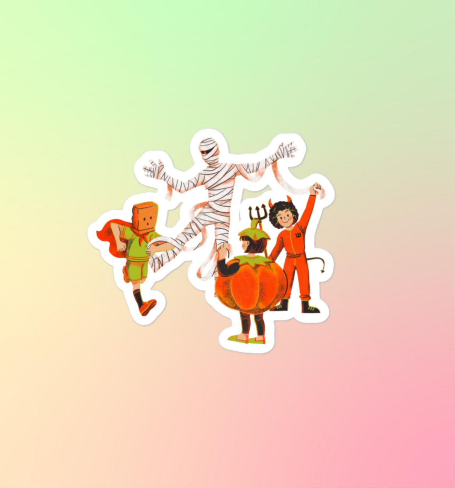 Spooky Costume Party Bubble Sticker