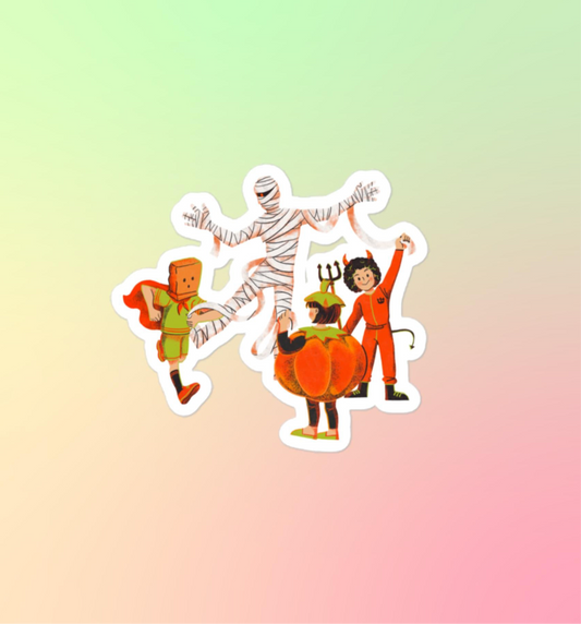 Spooky Costume Party Bubble Sticker