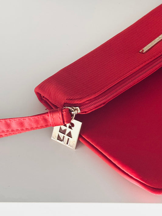 Giorgio Armani, Beauty Pochette, Red Rouge Folded Makeup Clutch