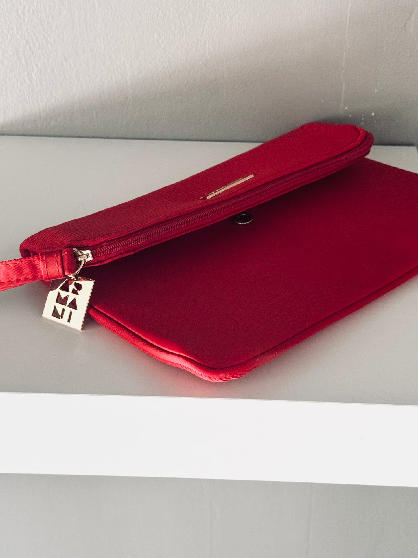 Giorgio Armani, Beauty Pochette, Red Rouge Folded Makeup Clutch