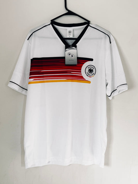 Germany Soccer Jersey Deutscher Fussball-Bund Mens T-Shirt White V Neck New