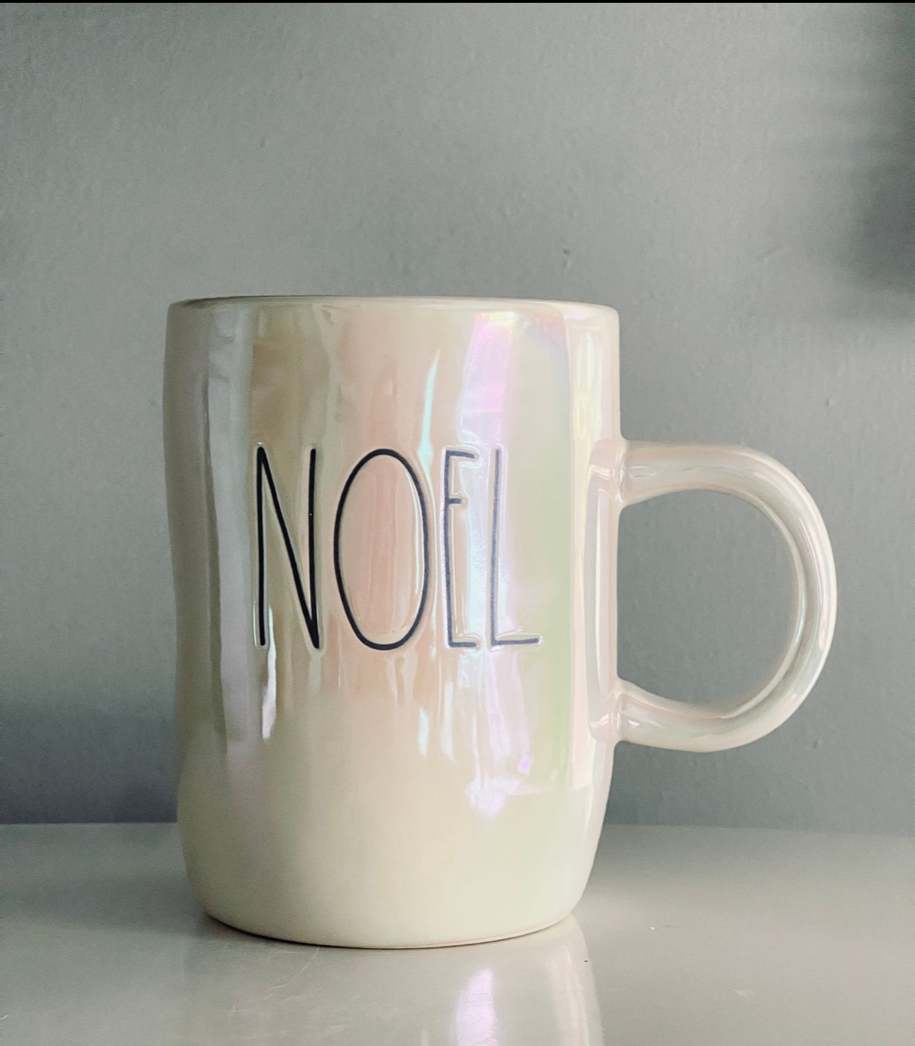 Rae Dunn by Magenta, Rainbow Iridescent Noel Holiday Coffee Mug