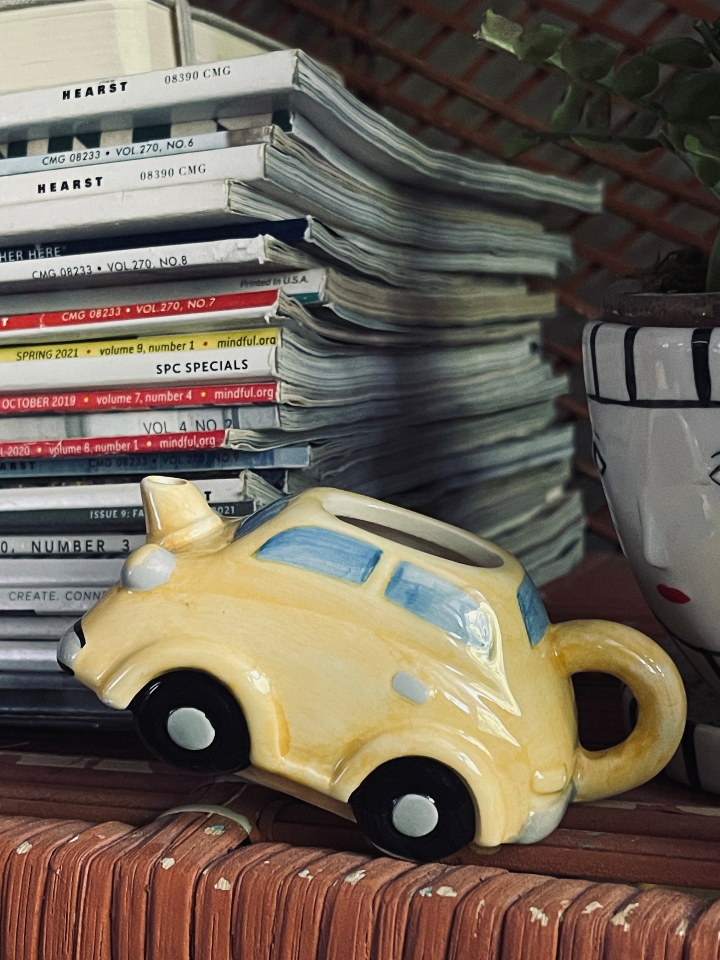 Vintage Mini Ceramic Taxi Cab Inspired Teapot