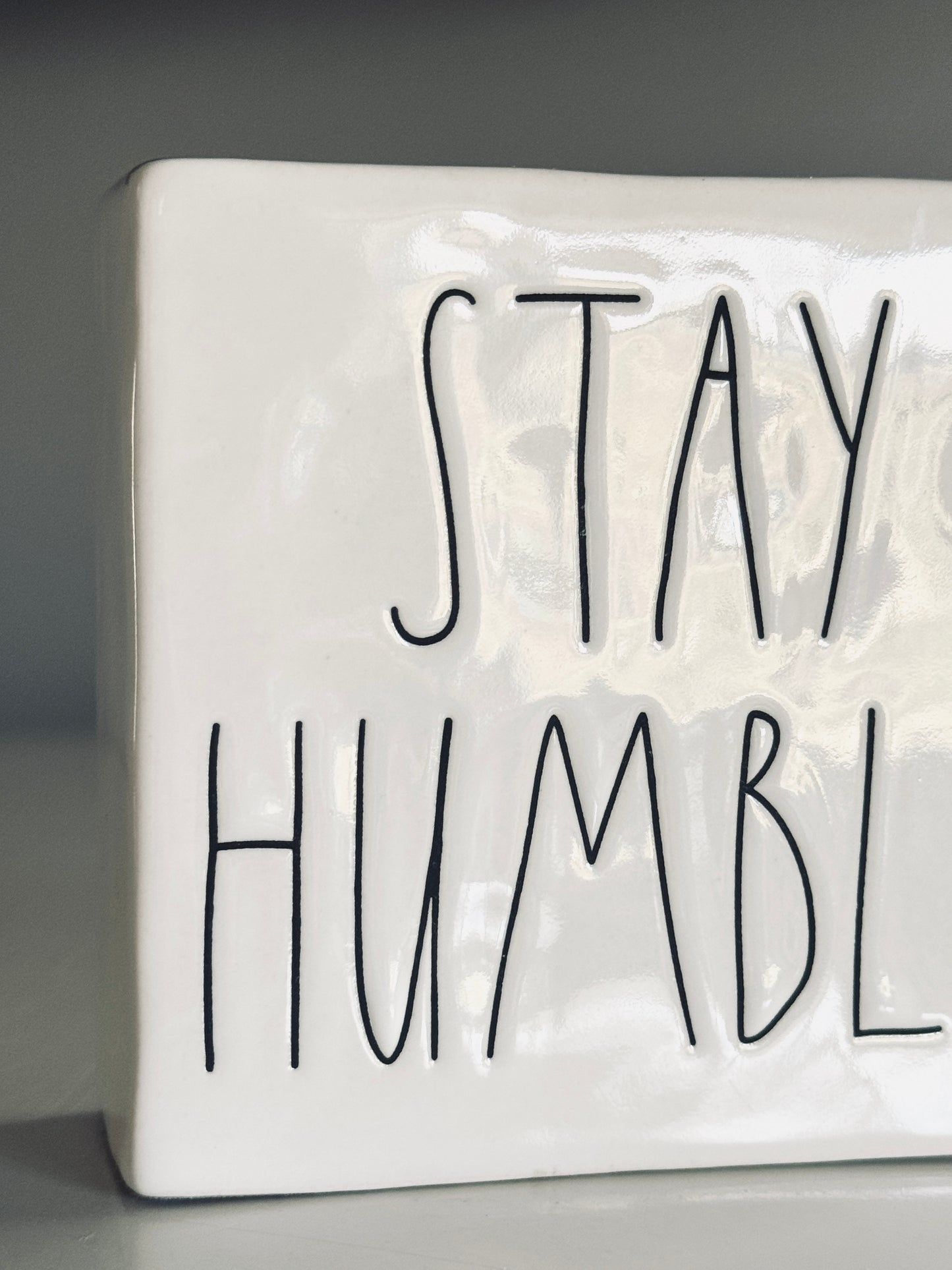 Rae Dunn by Magenta, Stay Humble Be Kind Office Square Decor Block