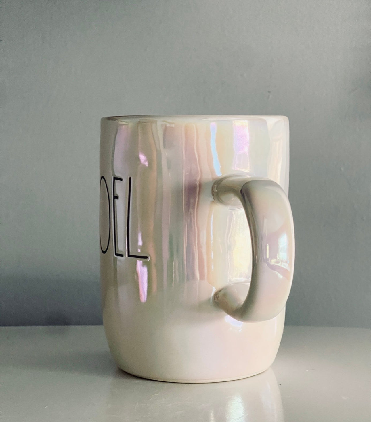 Rae Dunn by Magenta, Rainbow Iridescent Noel Holiday Coffee Mug