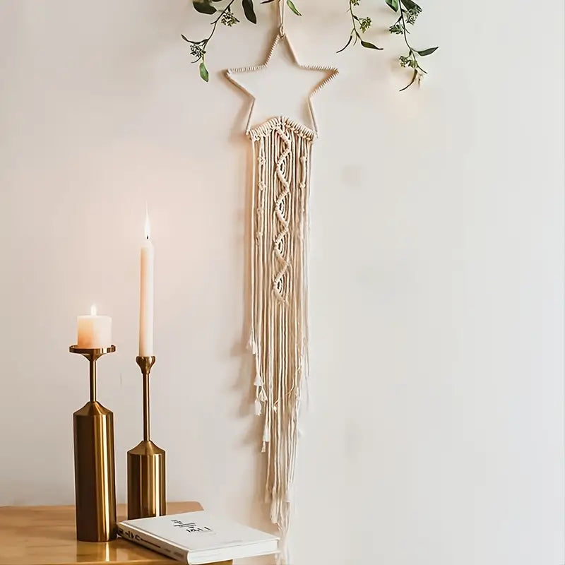 Boho Hand Woven Moon Dream Catcher