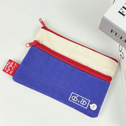 SHAI: Canvas cosmetic bag with pocket-4