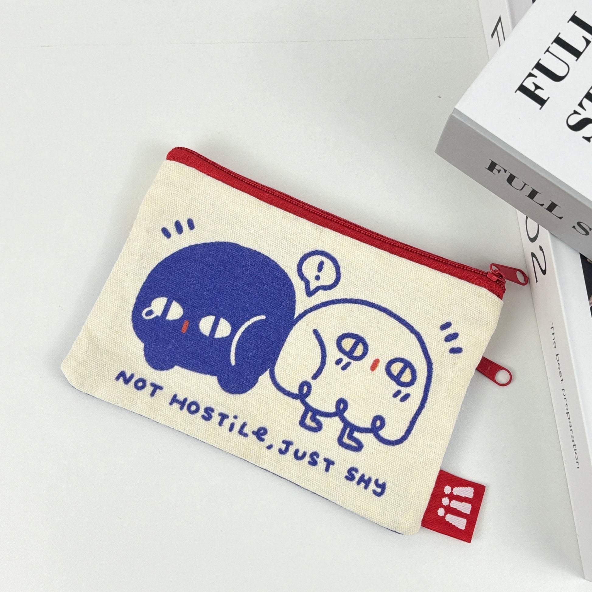 SHAI: Canvas cosmetic bag with pocket-2