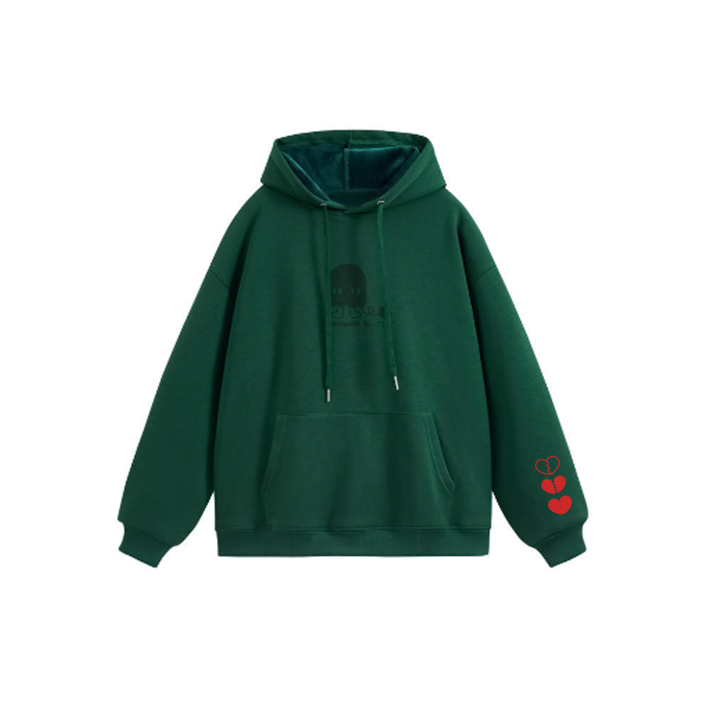 MUKU: Embroidered thick hoodie-1