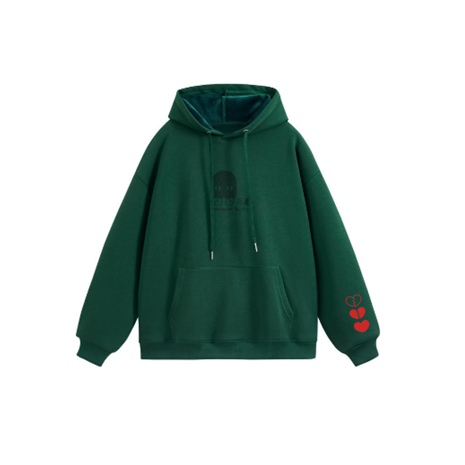 MUKU: Embroidered thick hoodie-1