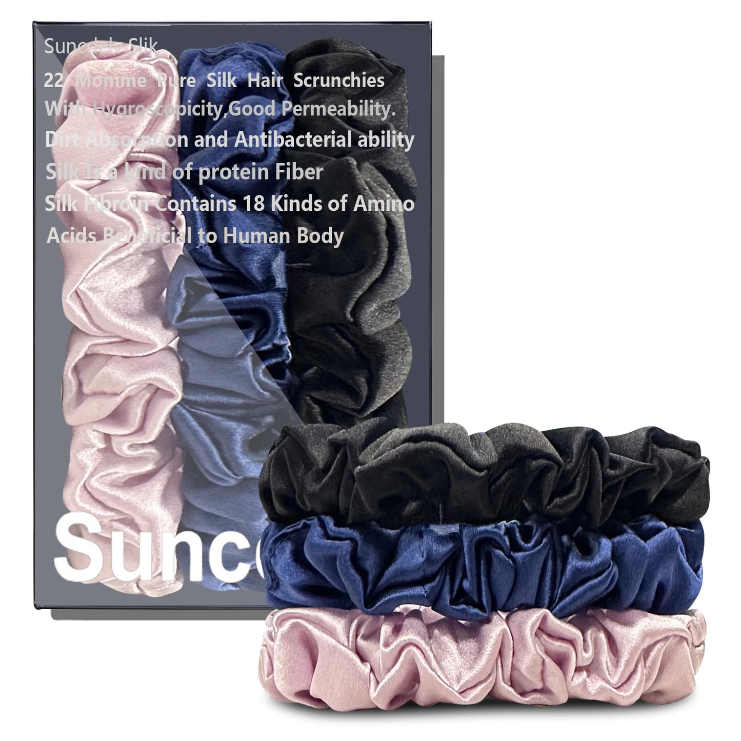 Pure Mulberry Silk Hair Scrunchie Handmade Hair Accessories Natural HairTies