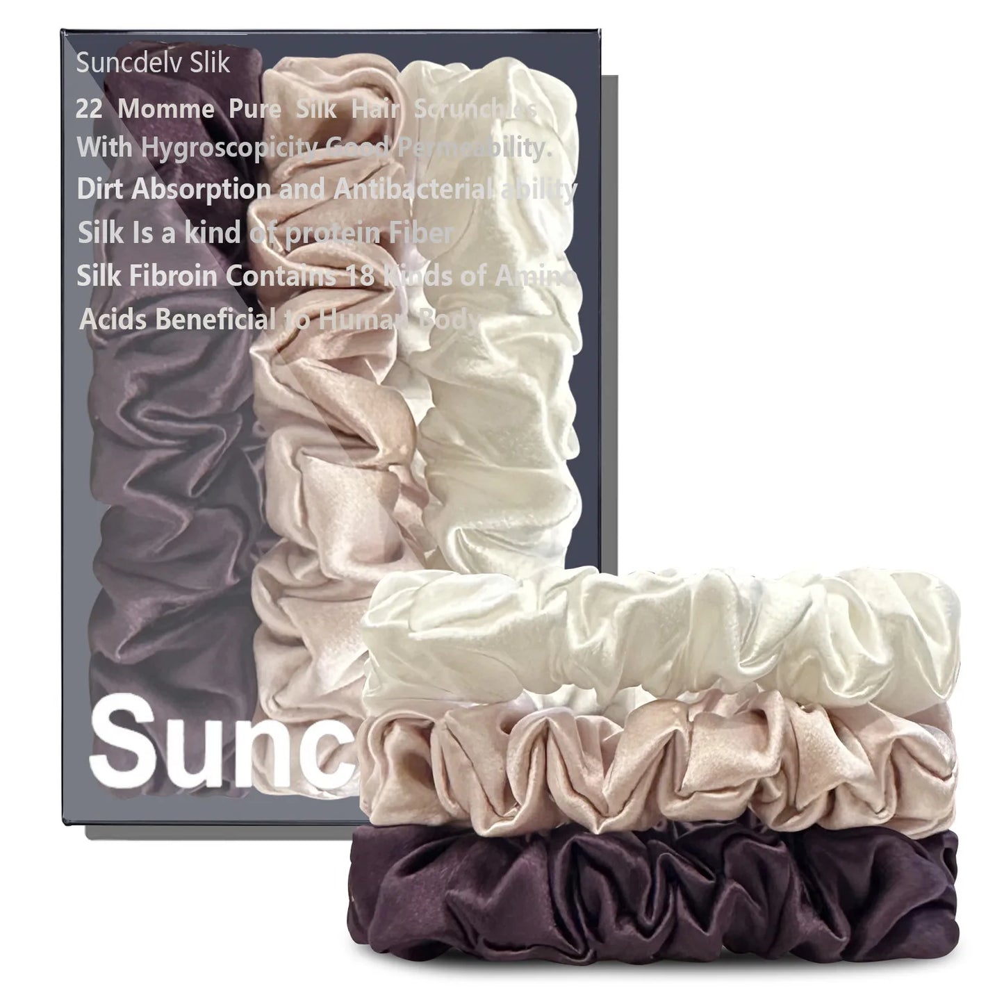 Pure Mulberry Silk Hair Scrunchie Handmade Hair Accessories Natural HairTies