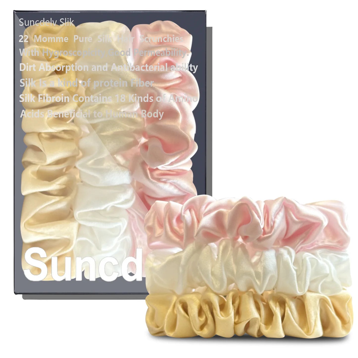 Pure Mulberry Silk Hair Scrunchie Handmade Hair Accessories Natural HairTies