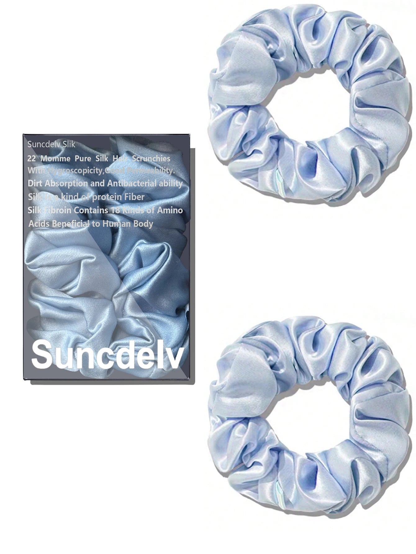 Pure Mulberry Silk Hair Scrunchie Handmade Hair Accessories Natural HairTies