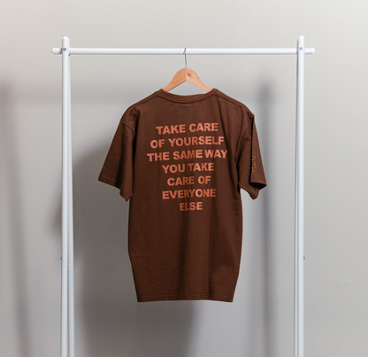 TAKE CARE OF YOURSELF: Embroidered short sleeve t-shirt-2