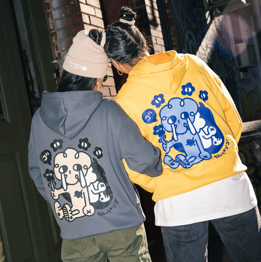 UKIUKI: Screenprinted thick hoodie-0